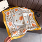Cute Scarf with Floral Print and Soft Glossy Finish 27¡Á27 Inches