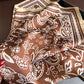 Satin Scarf with Classic Paisley Print 27¡Á27 Inches