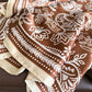 Satin Scarf with Classic Paisley Print 27¡Á27 Inches