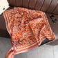 Satin Scarf with Classic Paisley Print 27¡Á27 Inches