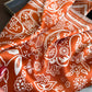 Satin Scarf with Classic Paisley Print 27¡Á27 Inches