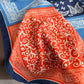 Faux Velvet Scarf with Multi-Tone Bandana Patchwork Print 27¡Á27 Inches