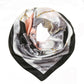 Satin Square Scarf with Baroque Frame and Chain Print 35.5x35.5in