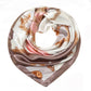 Satin Square Scarf with Baroque Frame and Chain Print 35.5x35.5in