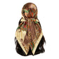 Satin Square Scarf with Paisley Print Pattern