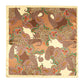 Satin Square Scarf with Paisley Print Pattern