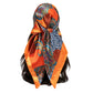 Satin Square Scarf with Paisley Print Pattern