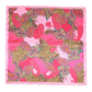 Satin Square Scarf with Paisley Print Pattern