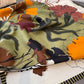 Floral Print Cotton Linen Feel Square Scarf 26.5¡Á26.5 Inches