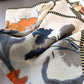 Floral Print Cotton Linen Feel Square Scarf 26.5¡Á26.5 Inches