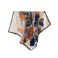Floral Print Cotton Linen Feel Square Scarf 26.5¡Á26.5 Inches