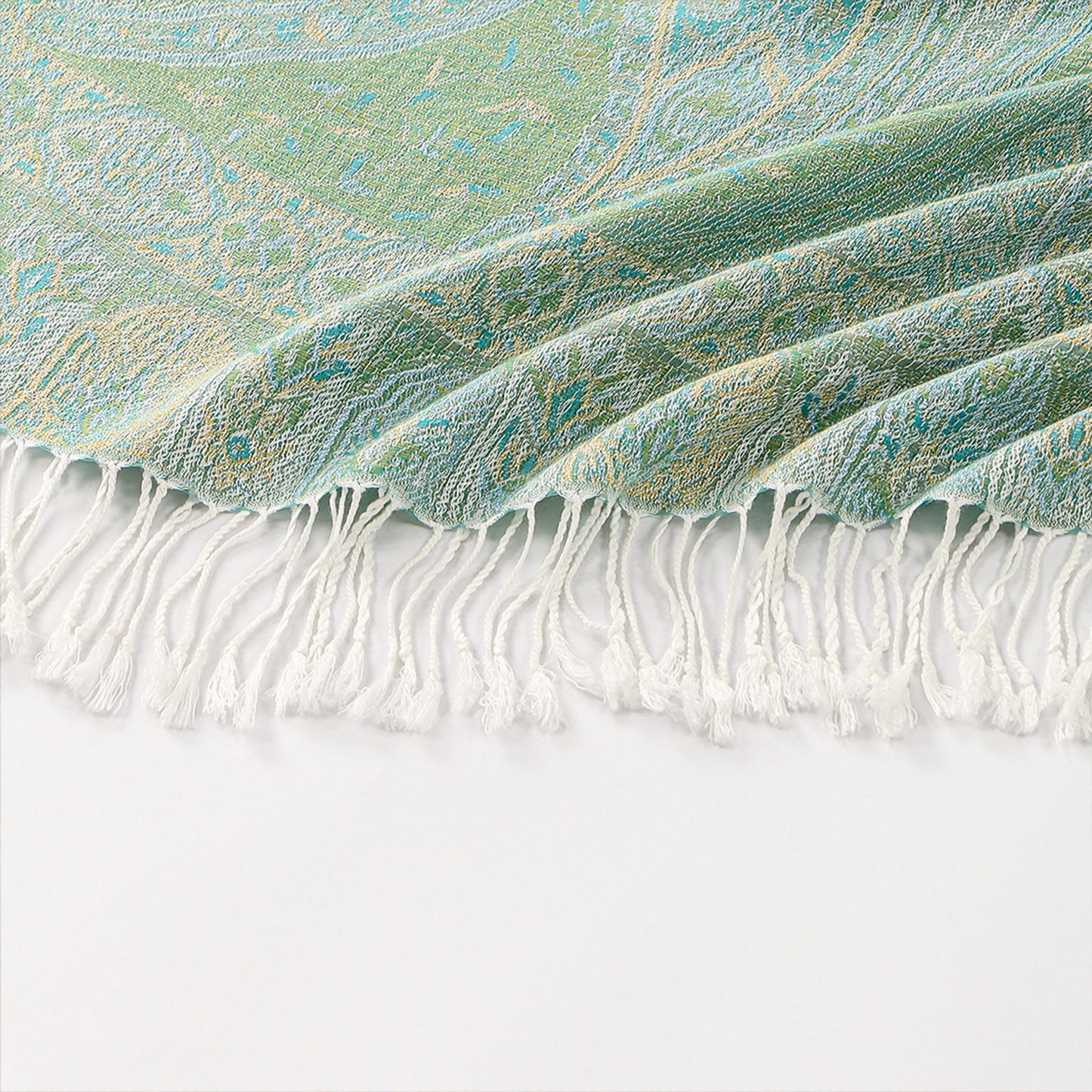 Soft Paisley Wrap Shawl with Fringe Lightweight Warm Oversized Scarf 72.5¡Á28 Inches