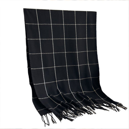 Plaid Winter Scarf Soft Warm Woven Long Shawl with Fringe Edges 78.5¡Á23.5 Inches