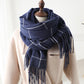 Plaid Winter Scarf Soft Warm Woven Long Shawl with Fringe Edges 78.5¡Á23.5 Inches