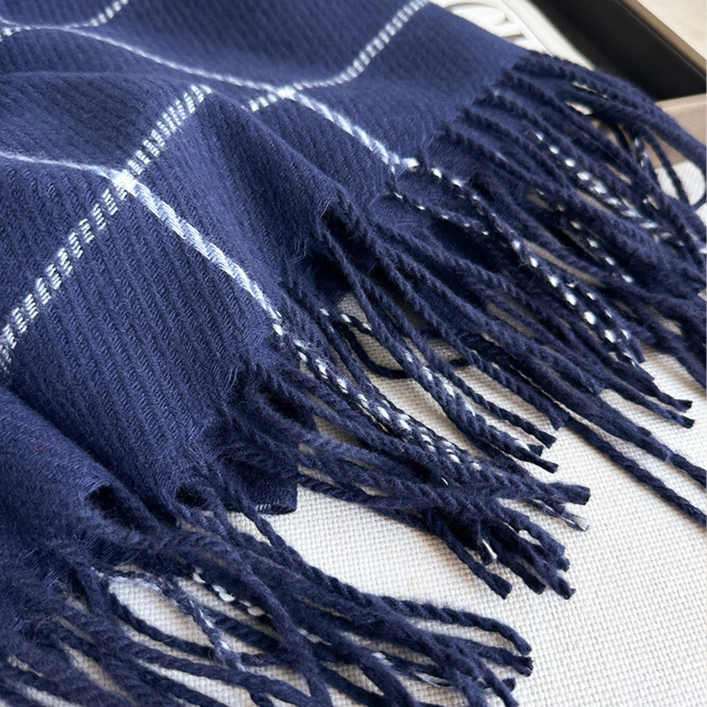 Plaid Winter Scarf Soft Warm Woven Long Shawl with Fringe Edges 78.5¡Á23.5 Inches