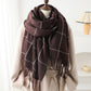 Plaid Winter Scarf Soft Warm Woven Long Shawl with Fringe Edges 78.5¡Á23.5 Inches