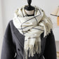 Plaid Winter Scarf Soft Warm Woven Long Shawl with Fringe Edges 78.5¡Á23.5 Inches