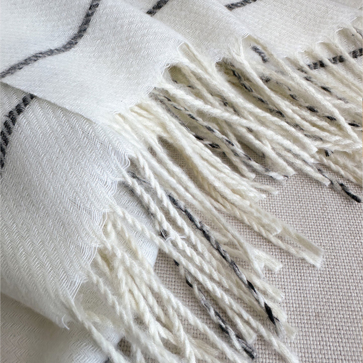 Plaid Winter Scarf Soft Warm Woven Long Shawl with Fringe Edges 78.5¡Á23.5 Inches