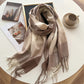 Soft Plaid Oversized Scarf with Cozy Woven Texture and Fringe Hem 78.5¡Á26 Inches