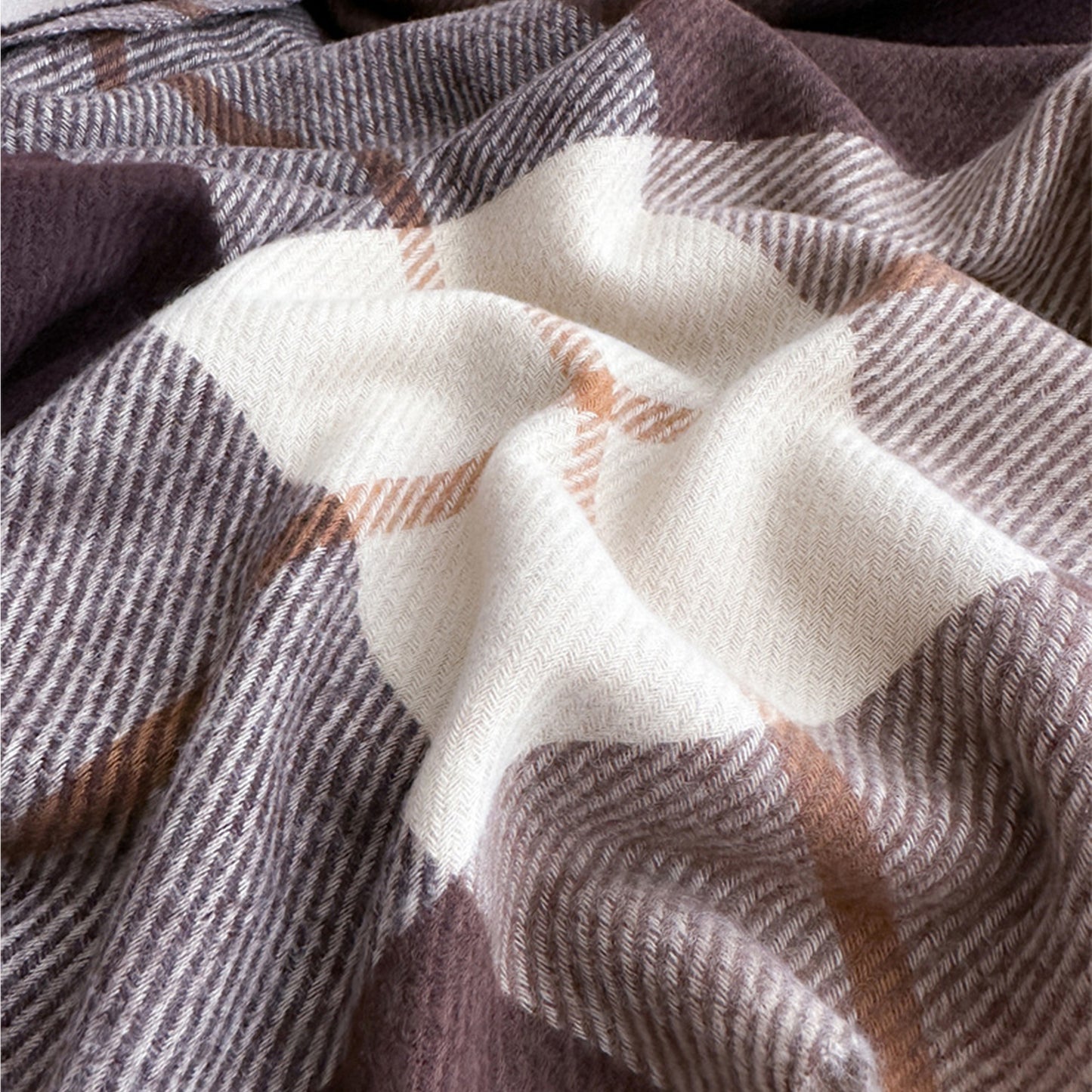 Soft Winter Plaid Scarf with Warm Cozy Feel and Fringe Trim 78.5¡Á26 Inches