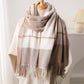 Soft Winter Plaid Scarf with Warm Cozy Feel and Fringe Trim 78.5¡Á26 Inches