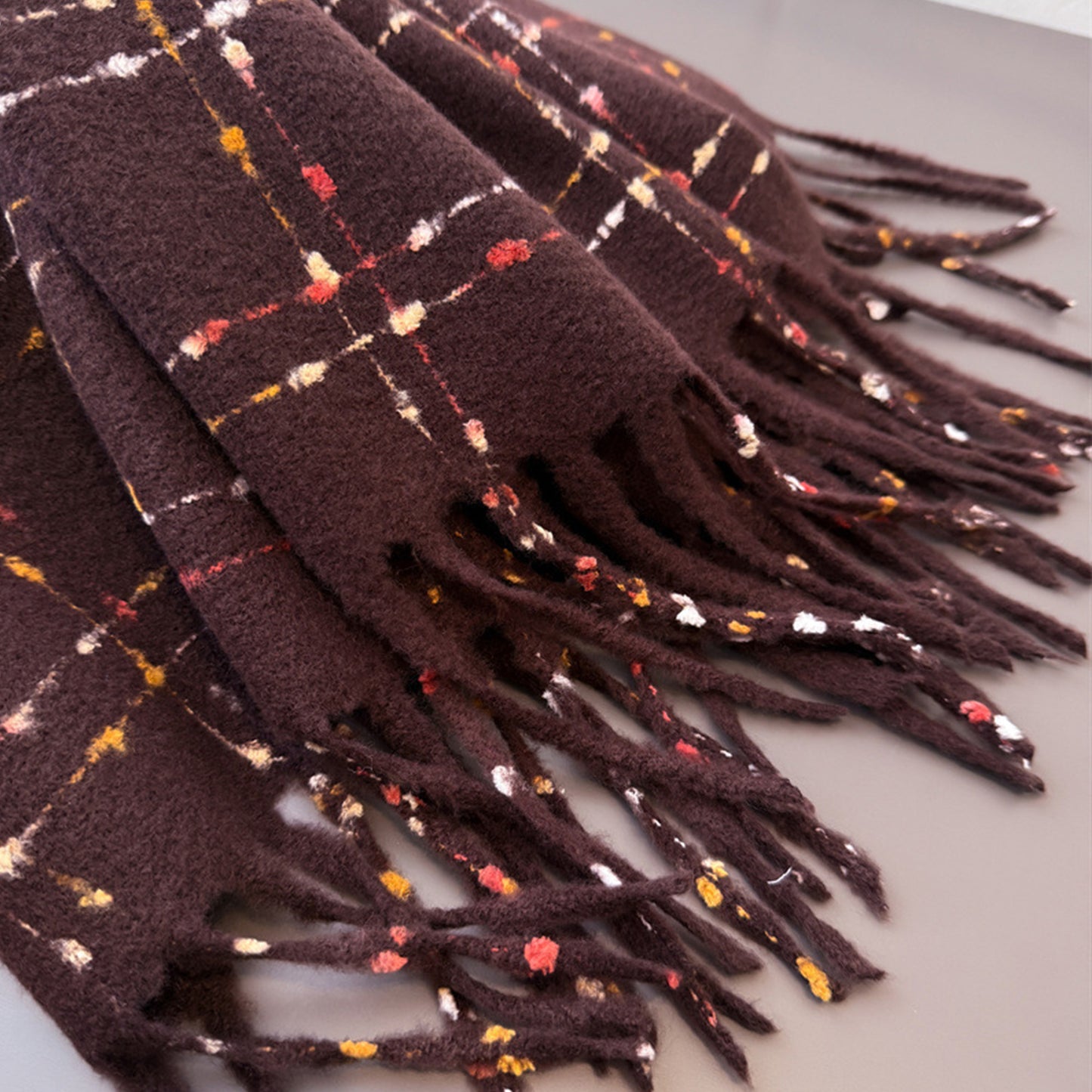 Winter Plaid Scarf with Lightweight Warm Fabric for Everyday Comfort 78.5¡Á26 Inches