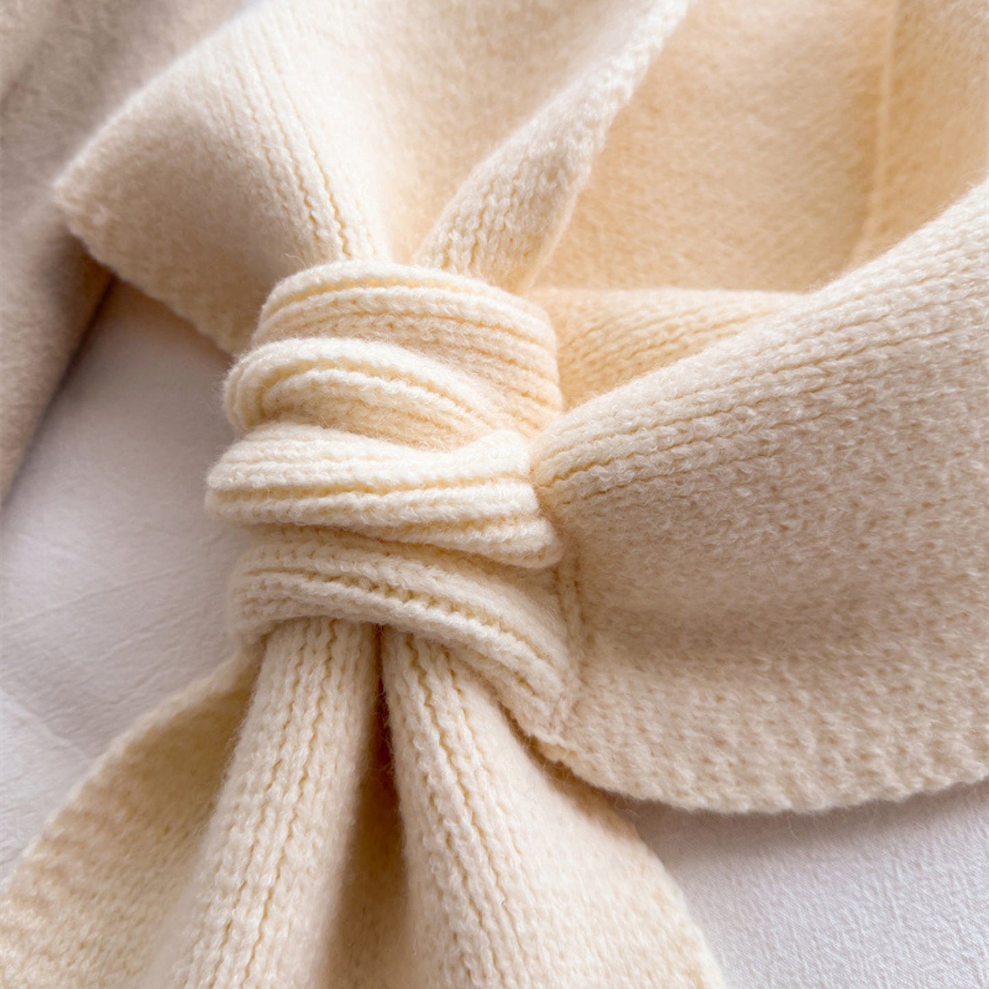 Soft Knit Scarf with Pull-Through Loop Design, Cozy Textured Fabric and Easy Draped Styling for Everyday Wear 29.5x7in