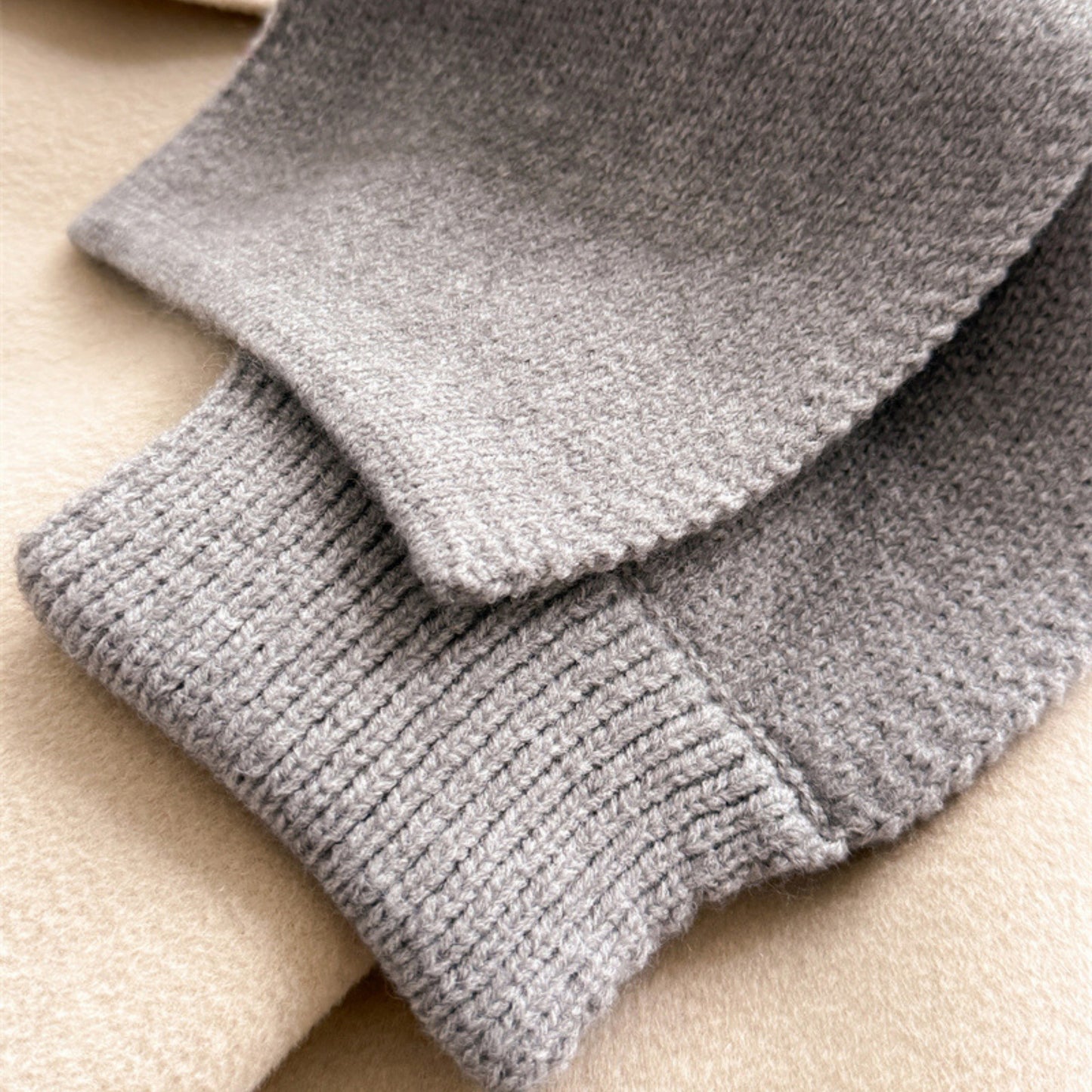 Soft Knit Scarf with Pull-Through Loop Design, Cozy Textured Fabric and Easy Draped Styling for Everyday Wear 29.5x7in