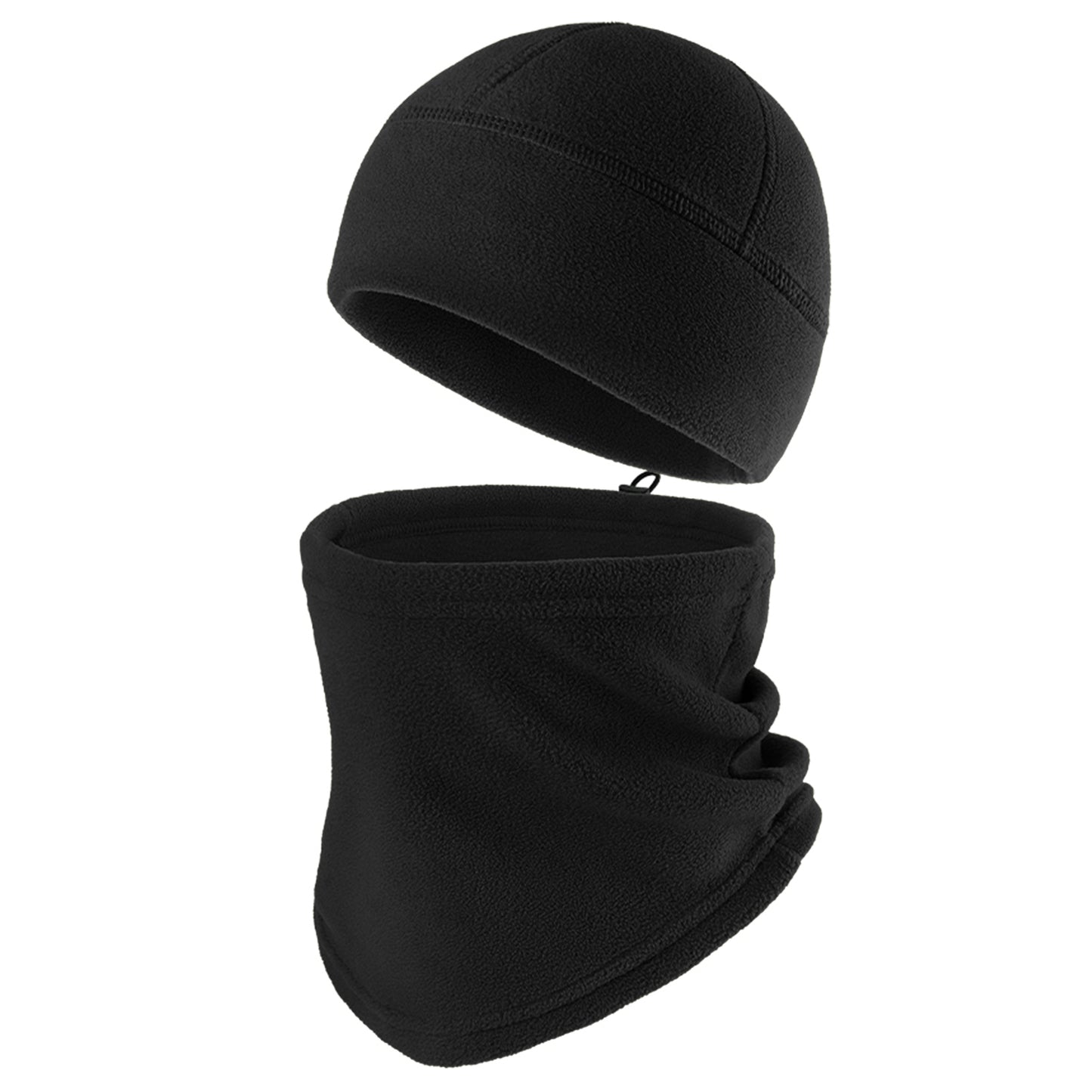 Winter Neck Warmer Gaiter Fleece Beanie Skull Cap Set Windproof Face Cover Unisex Cold Weather Outdoor Gear