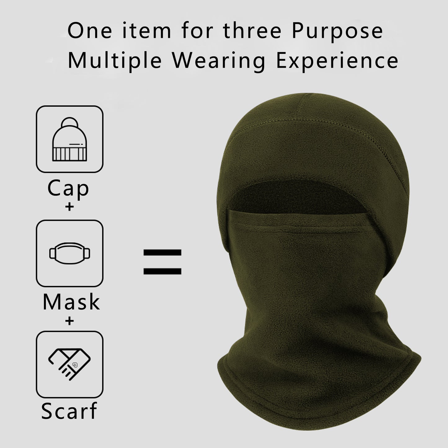 Winter Neck Warmer Gaiter Fleece Beanie Skull Cap Set Windproof Face Cover Unisex Cold Weather Outdoor Gear