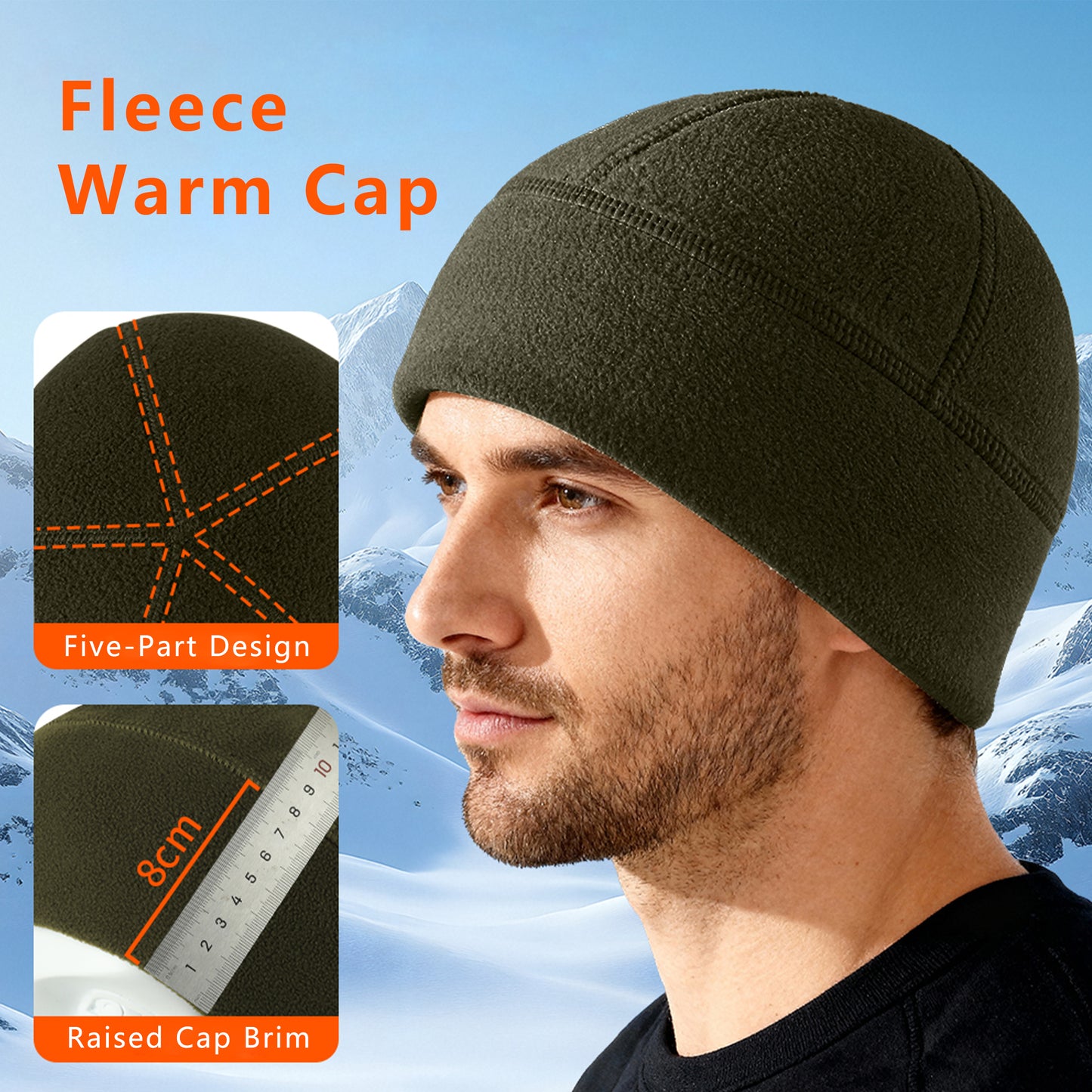 Winter Neck Warmer Gaiter Fleece Beanie Skull Cap Set Windproof Face Cover Unisex Cold Weather Outdoor Gear
