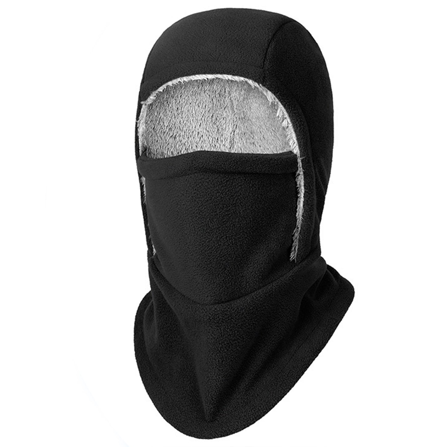 Winter Neck Warmer Gaiter Fleece Balaclava Hooded Windproof Ski Face Mask Head Cover Outdoor Activities Unisex