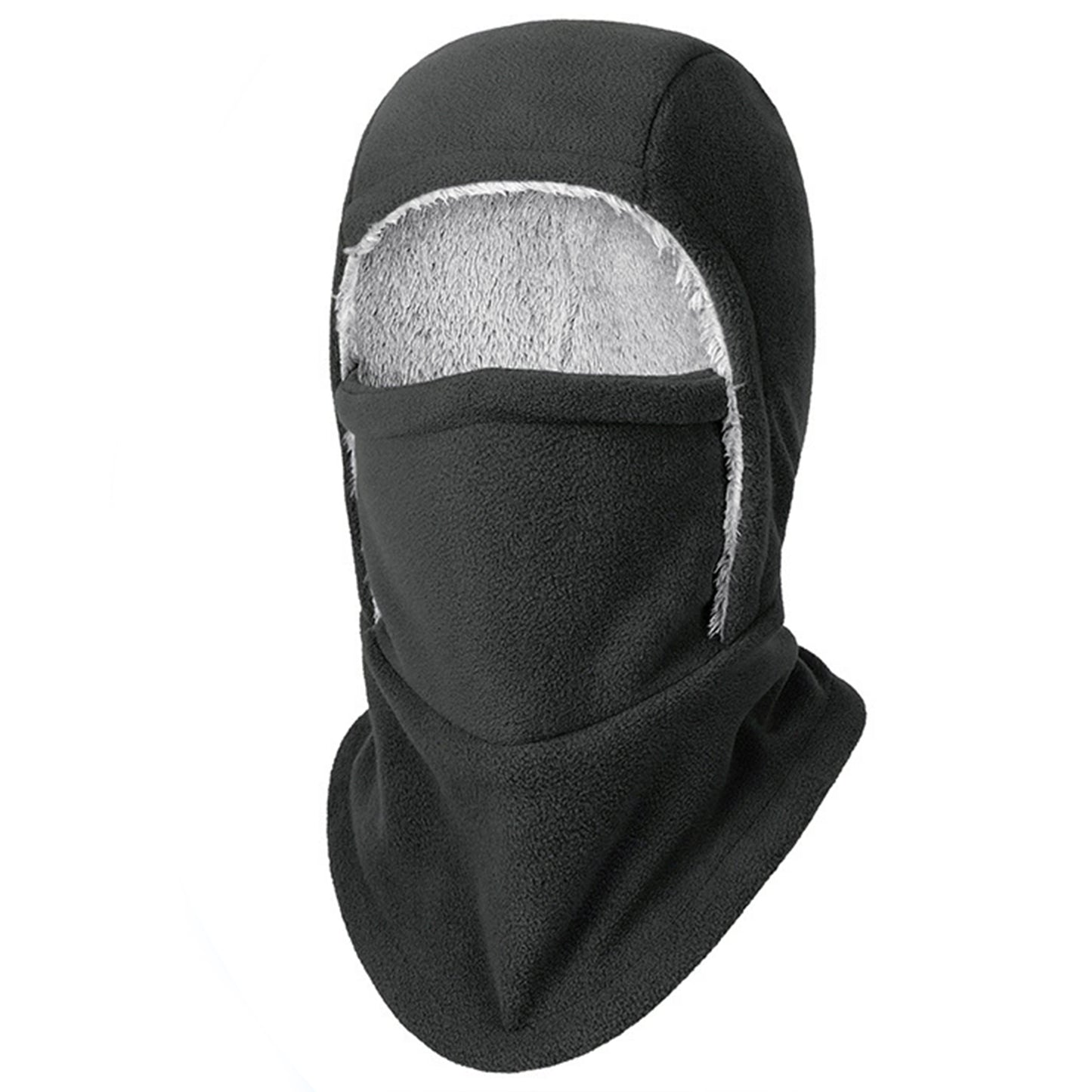Winter Neck Warmer Gaiter Fleece Balaclava Hooded Windproof Ski Face Mask Head Cover Outdoor Activities Unisex
