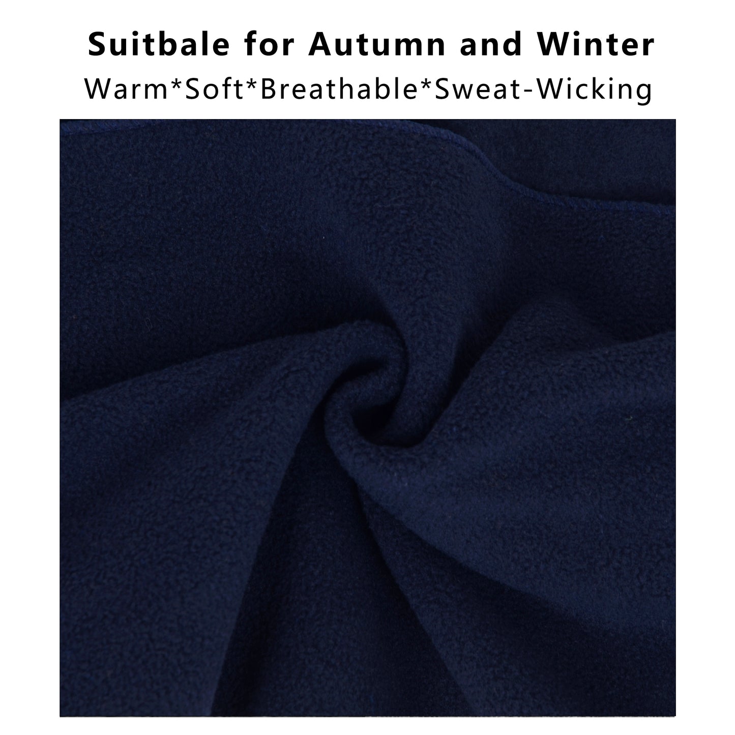 Winter Scarf Fleece Neck Warmer Solid Soft Windproof Lightweight Cold Weather Outdoor Gear for Women and Men