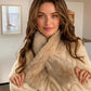 Soft Plush Faux Fur Scarf with Cozy Slip Through Design 31.5¡Á5 Inches