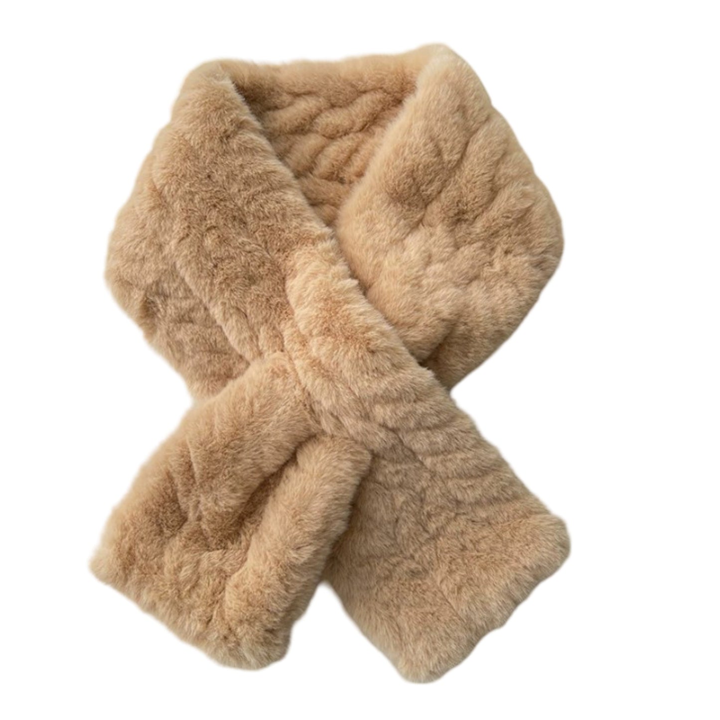 Soft Plush Faux Fur Scarf with Cozy Slip Through Design 31.5¡Á5 Inches