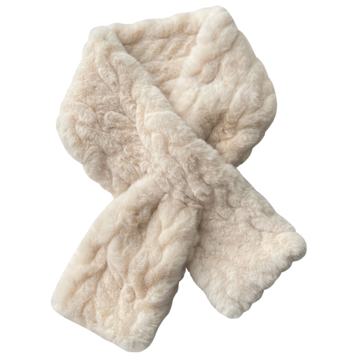 Soft Plush Faux Fur Scarf with Cozy Slip Through Design 31.5¡Á5 Inches