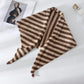 Striped Knit Scarf Lightweight Soft Stretch Fabric for Easy Styling 43.5¡Á15 Inches