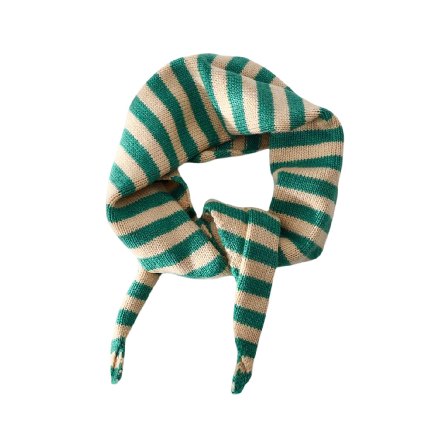Striped Knit Scarf Lightweight Soft Stretch Fabric for Easy Styling 43.5¡Á15 Inches