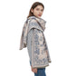 Soft Floral Bird Pattern Wrap Scarf with Elegant Border Design 74.8¡Á25.5 Inches