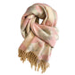 Floral Pattern Soft Jacquard Scarf with Twisted Fringe Trim 78.5¡Á25.5 Inches