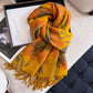 Floral Pattern Soft Jacquard Scarf with Twisted Fringe Trim 78.5¡Á25.5 Inches