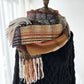 Plaid Pattern Soft Woven Winter Scarf with Cozy Texture 71¡Á24.8 Inches