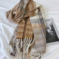 Plaid Pattern Soft Woven Winter Scarf with Cozy Texture 71¡Á24.8 Inches