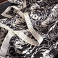Floral Print Satin Square Scarf Lightweight Soft Neck Hair Accessory 27.5¡Á27.5 Inches