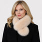 Faux Fur Pull-Through Scarf with Plush Texture and Loop Closure Design 29.5x5in
