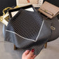 Polka Dot Satin Square Scarf with Framed Border Detail and Smooth Lightweight Finish 27.5x27.5in