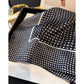 Polka Dot Satin Square Scarf with Framed Border Detail and Smooth Lightweight Finish 27.5x27.5in