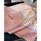 Polka Dot Satin Square Scarf with Framed Border Detail and Smooth Lightweight Finish 27.5x27.5in