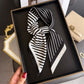 Striped Satin Square Scarf with Two-Panel Design and Smooth Lightweight Finish 26.7x26.7in